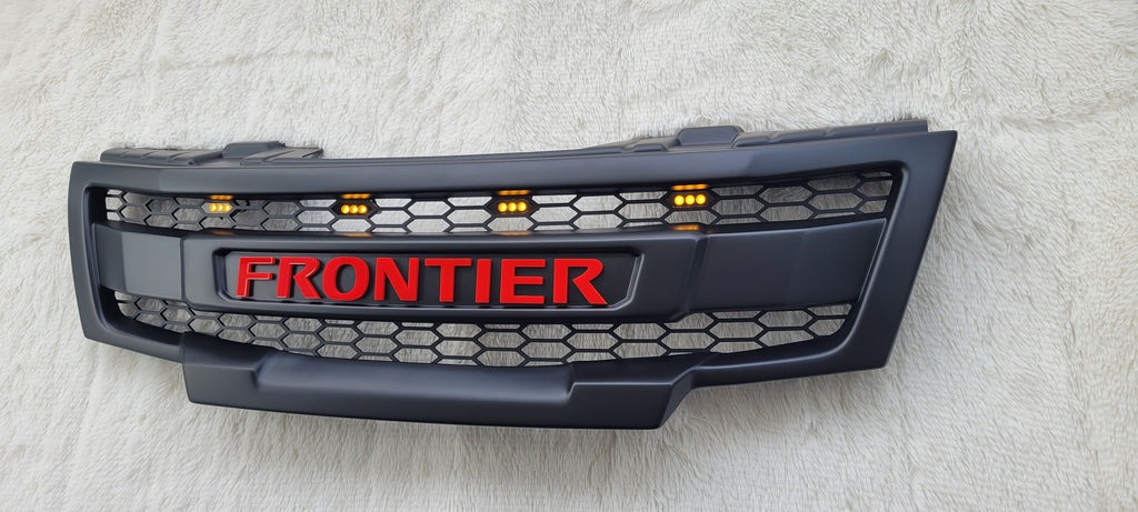 NISSAN FRONTIER 2009-2021 GRILL Red Frontier logo